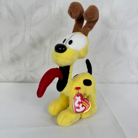 Ty Beanie Baby Garfield Cartoon Odie Puppy 8" Plush 2007 - Picture 6 of 6